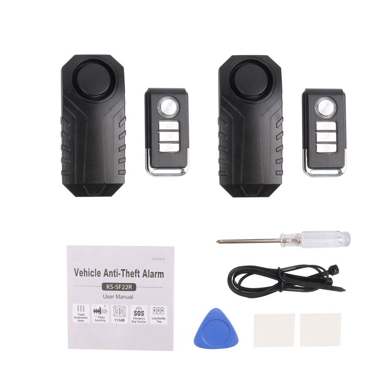 Lancoon Bicycle Alarm, Anti-Theft for Bike Motorcycle Car Vehicles with Remote Control, 113 db Super Loud (Pack of 2) - Image 5